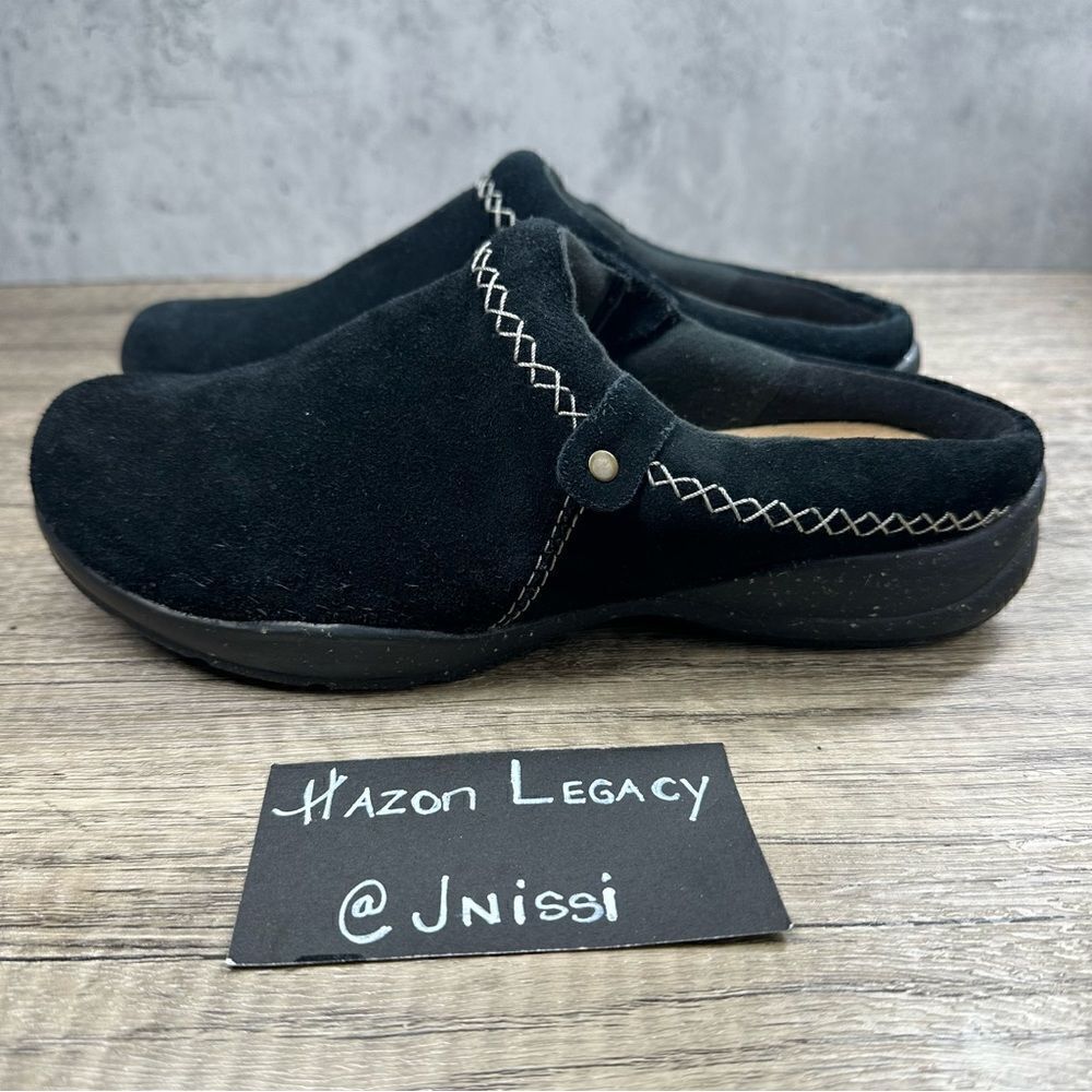 Clarks~Women's~"Roseville‎ Echo"~Black Slip On Mules~Size 7